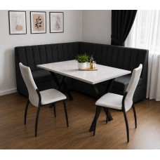 Colțar de bucătărie modern negru  M-45